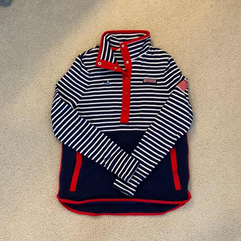 Vineyard Vines navy striped Shep shirt, Martha’s Vineyard, size XS